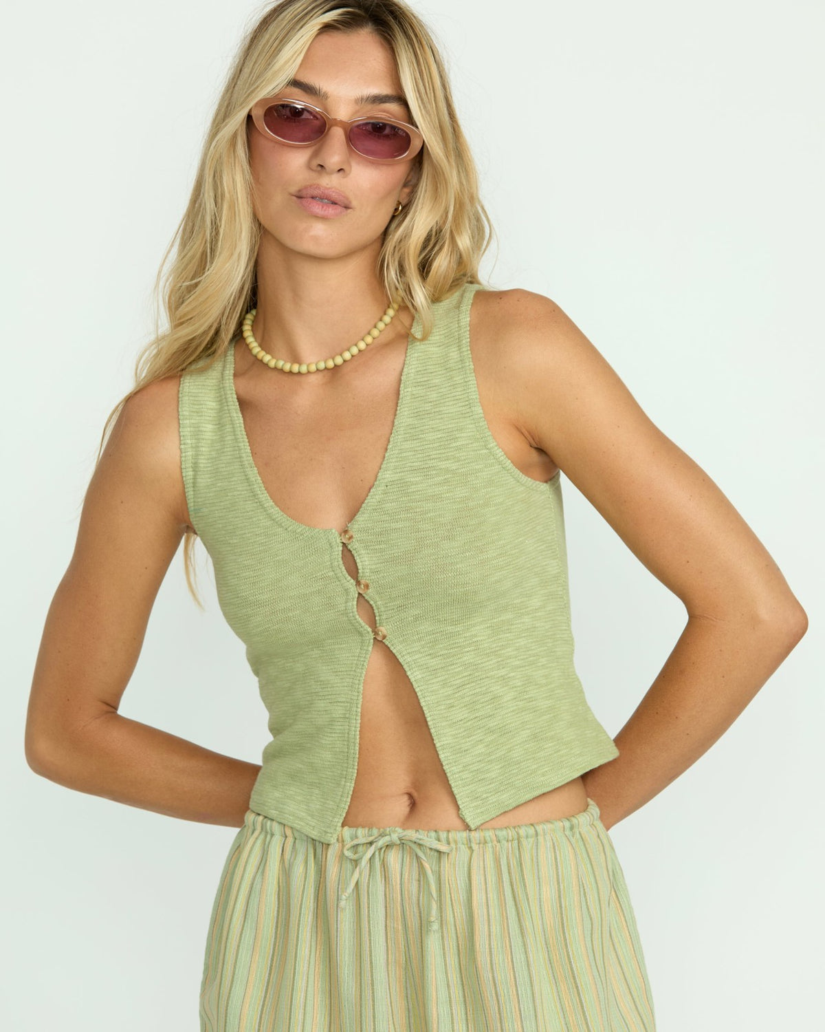 Bren Knit Vest - Pistachio | Billabong