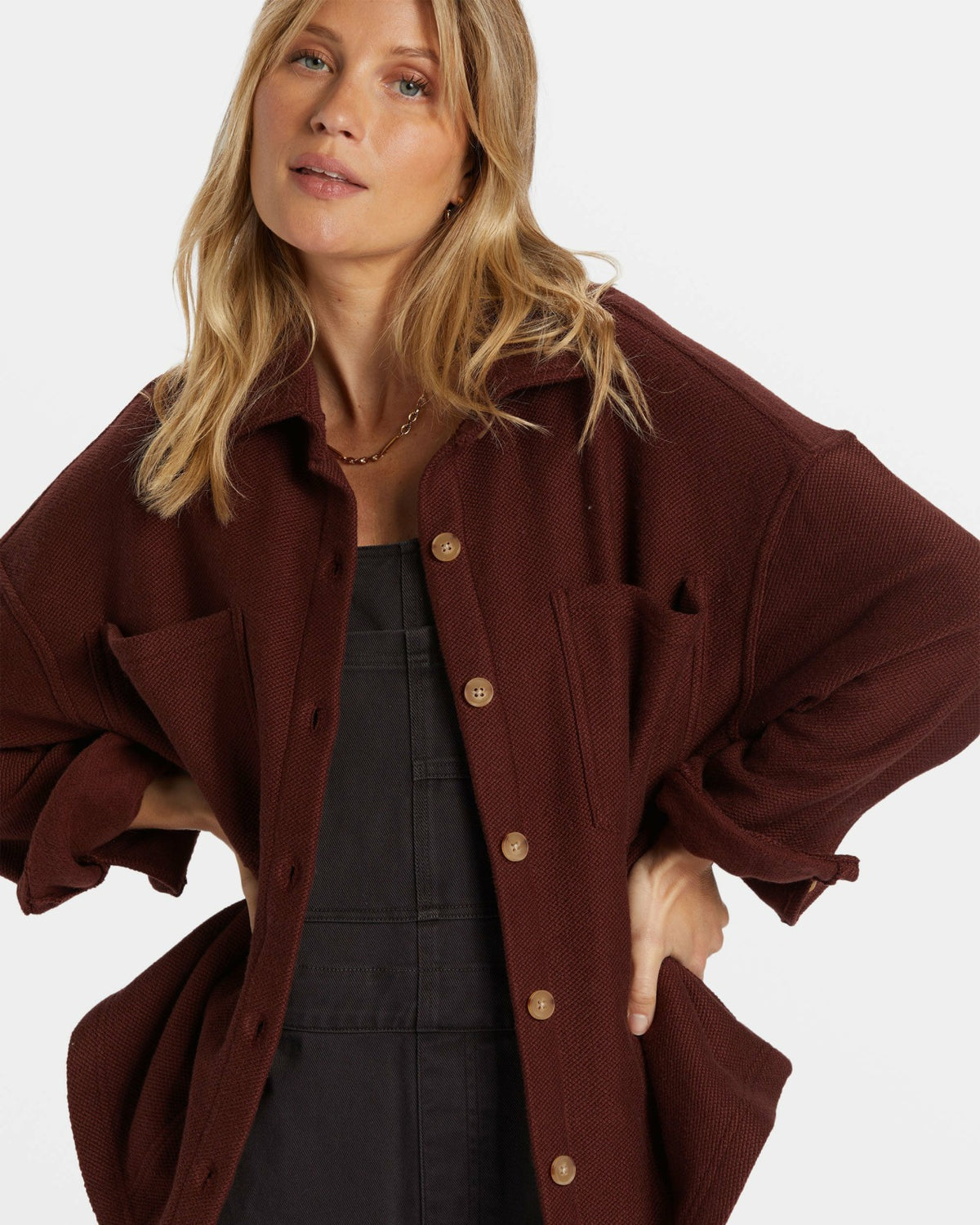 Everytime Oversized Shacket - Choc Chip | Billabong