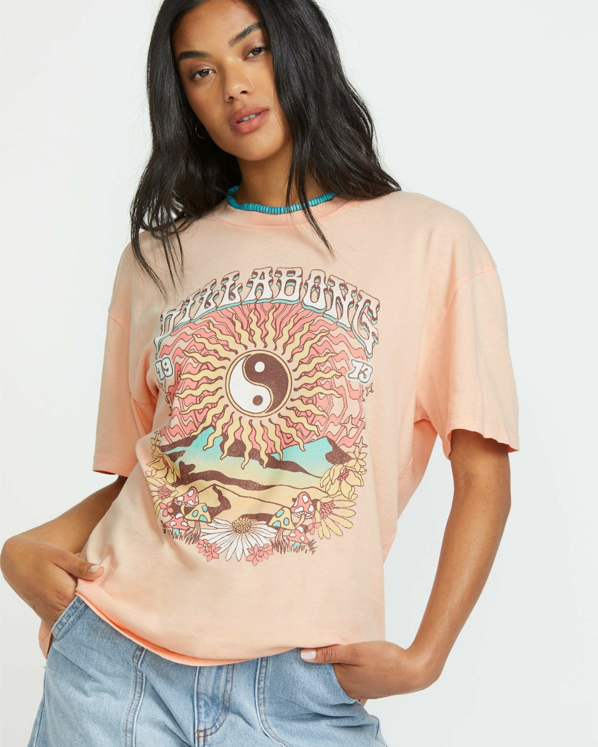 In The Balance Tee - Soft Peach | Billabong