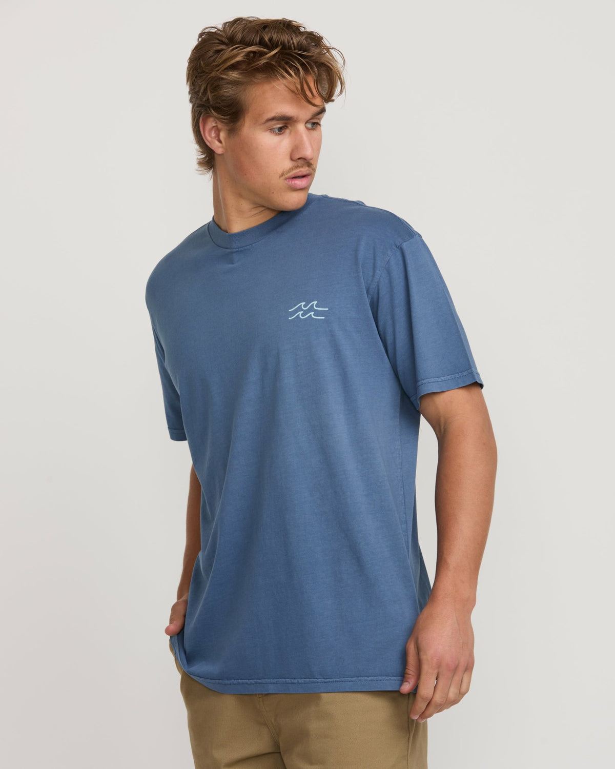 Palms In The Sun Premium Wave Wash Tee - Slate Blue | Billabong