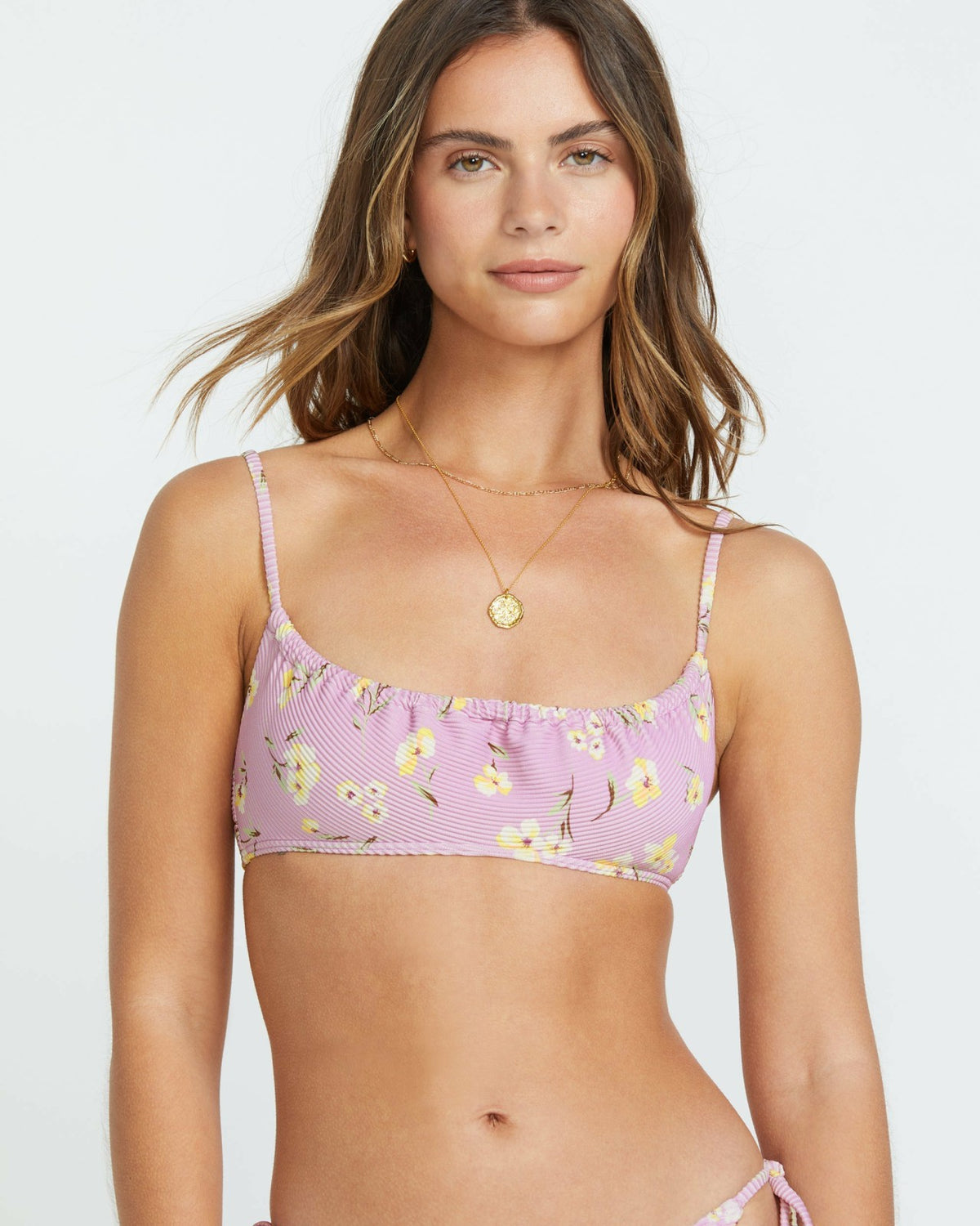 Peaceful Petals Mila Bralette Bikini Top - Amethyst Smoke | Billabong