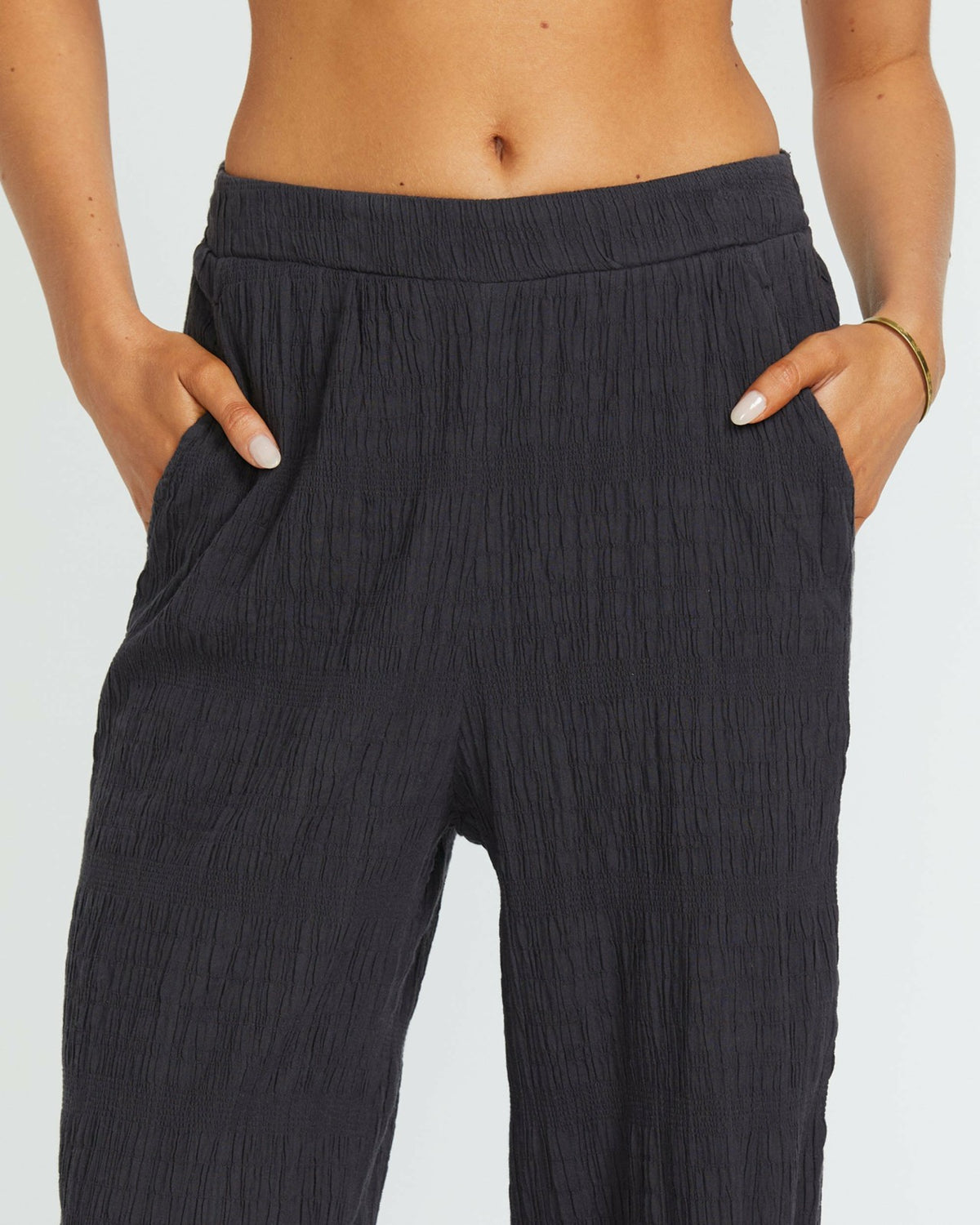 Sandy Shore Elastic Waist Pants - Black Sands | Billabong