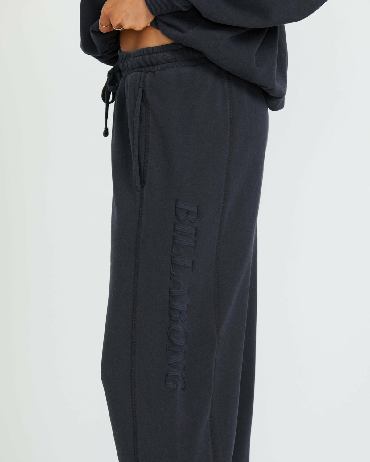 So Typical Elastic Waist Pants - Black Pebble | Billabong