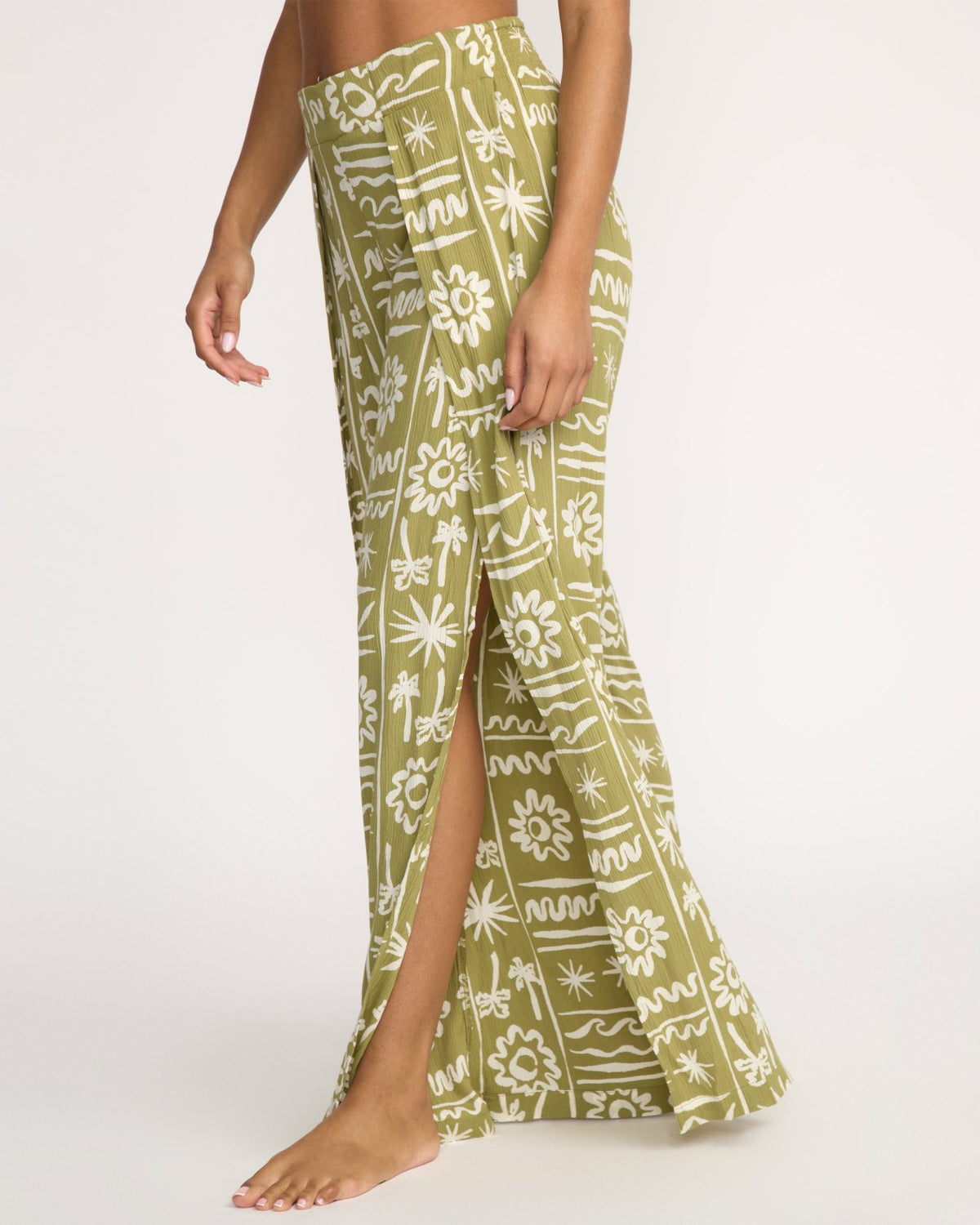 Split Spirit Elastic Waist Pants - Green Tea | Billabong