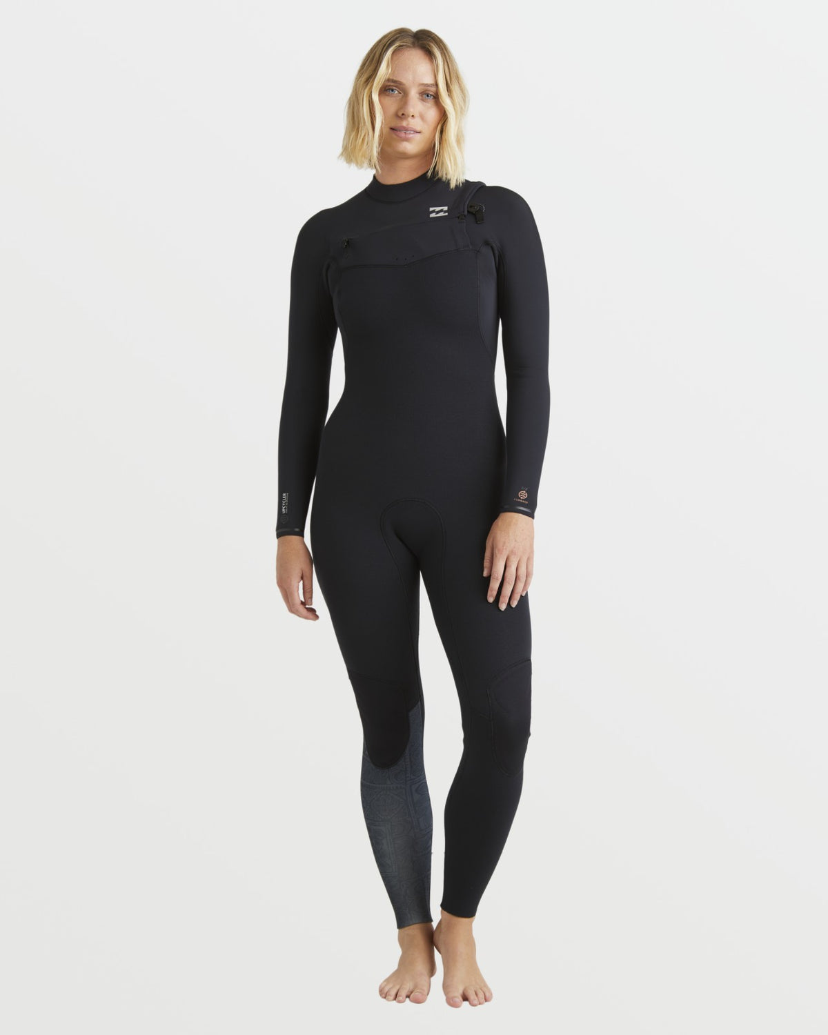3/2mm Furnace Natural GBS Chest Zip Fullsuit - Black Tiki | Billabong
