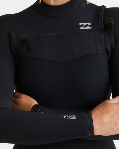 3/2mm Furnace Natural GBS Chest Zip Fullsuit - Black Tiki | Billabong