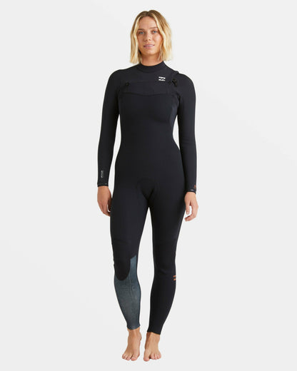 4/3mm Furnace Natural GBS Chest Zip Fullsuit - Black Tiki | Billabong
