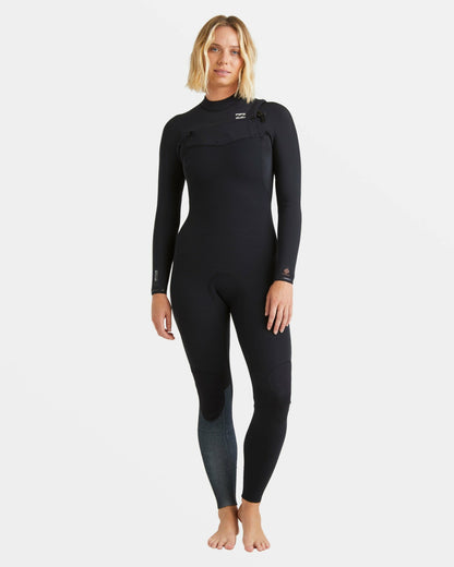 4/3mm Furnace Natural GBS Chest Zip Fullsuit - Black Tiki | Billabong