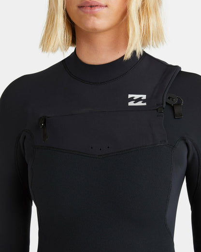 4/3mm Furnace Natural GBS Chest Zip Fullsuit - Black Tiki | Billabong