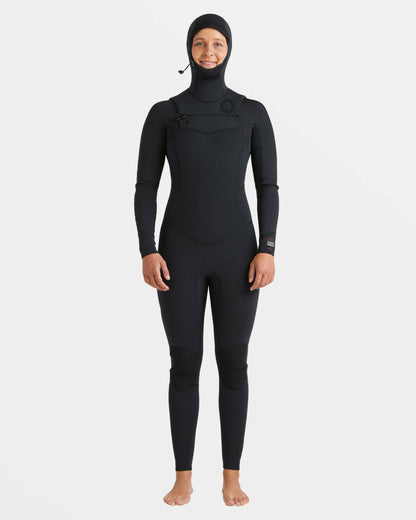 4/3mm Salty Dayz Natural Upcycler GBS Chest Zip Hooded Wetsuit - Black | Billabong