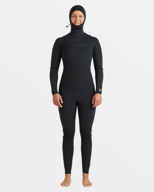4/3mm Salty Dayz Natural Upcycler GBS Chest Zip Hooded Wetsuit - Black | Billabong