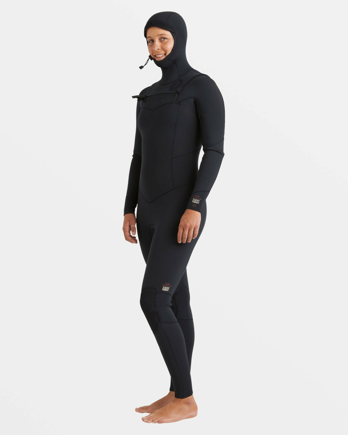 4/3mm Salty Dayz Natural Upcycler GBS Chest Zip Hooded Wetsuit - Black | Billabong