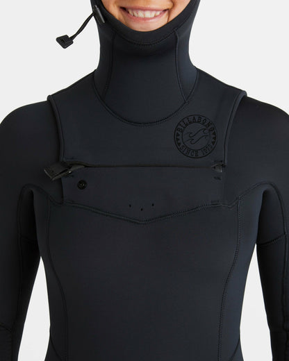 4/3mm Salty Dayz Natural Upcycler GBS Chest Zip Hooded Wetsuit - Black | Billabong