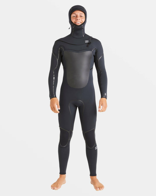 5/4mm Absolute Natural+ Upcycler Welded Chest Zip Hooded Wetsuit - Bla | Billabong