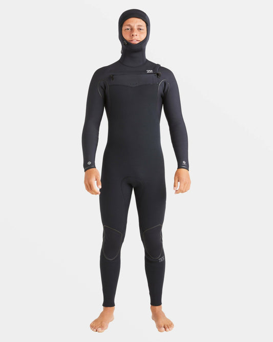 6/5mm Furnace Natural Upcycler Welded Chest Zip Wetsuit - Black | Billabong