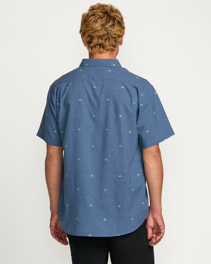 All Day Jacquard Short Sleeve Shirt - Deep Blue | Billabong