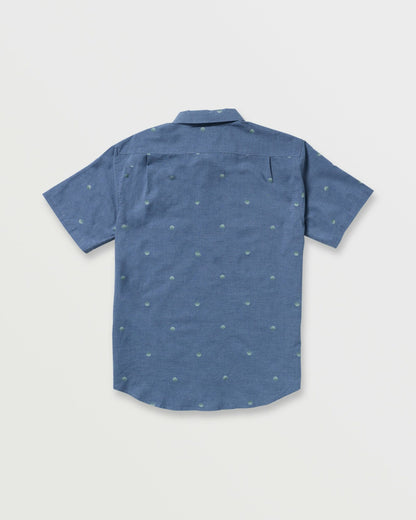 All Day Jacquard Short Sleeve Shirt - Deep Blue | Billabong