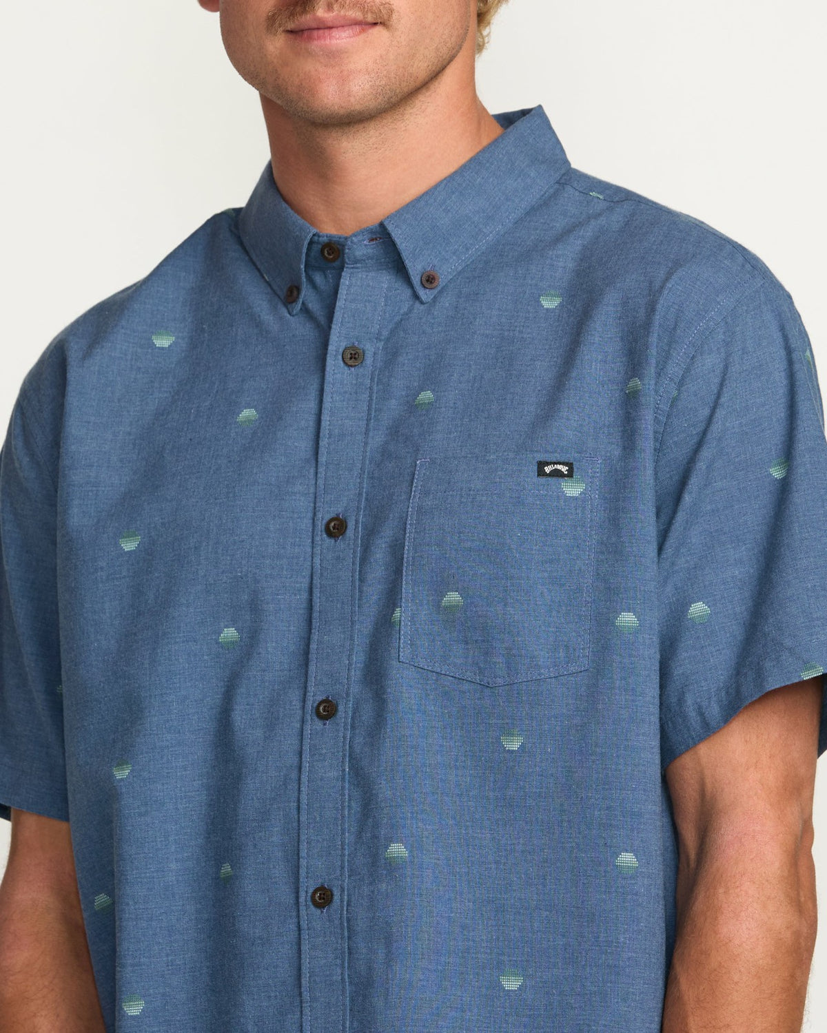 All Day Jacquard Short Sleeve Shirt - Deep Blue | Billabong