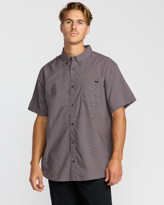 All Day Jacquard Short Sleeve Shirt - Gray Violet | Billabong