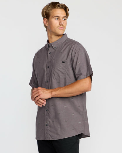 All Day Jacquard Short Sleeve Shirt - Gray Violet | Billabong
