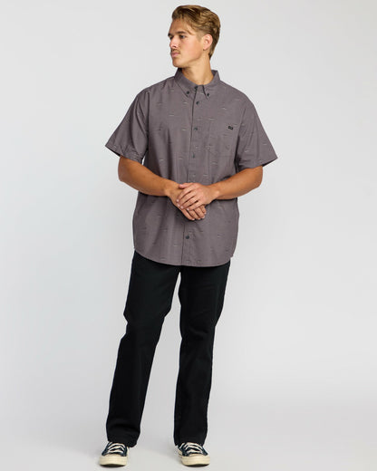 All Day Jacquard Short Sleeve Shirt - Gray Violet | Billabong