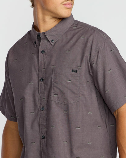 All Day Jacquard Short Sleeve Shirt - Gray Violet | Billabong