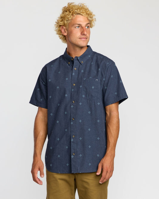 All Day Jacquard Short Sleeve Shirt - Midnight | Billabong