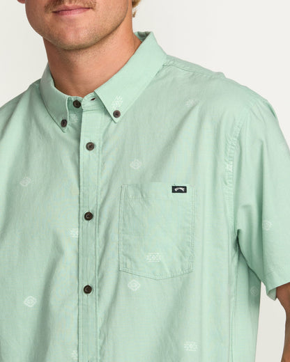 All Day Jacquard Short Sleeve Shirt - Seafoam | Billabong