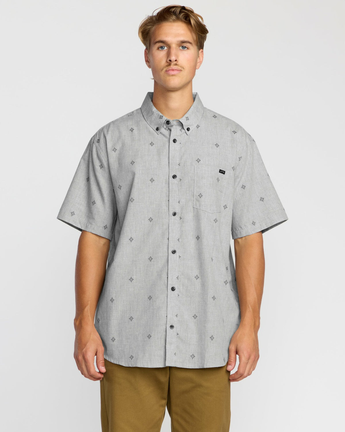 All Day Jacquard Short Sleeve Shirt - Silver | Billabong