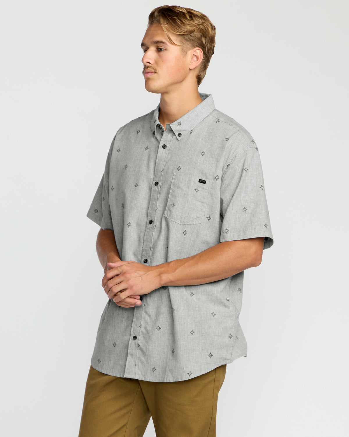 All Day Jacquard Short Sleeve Shirt - Silver | Billabong