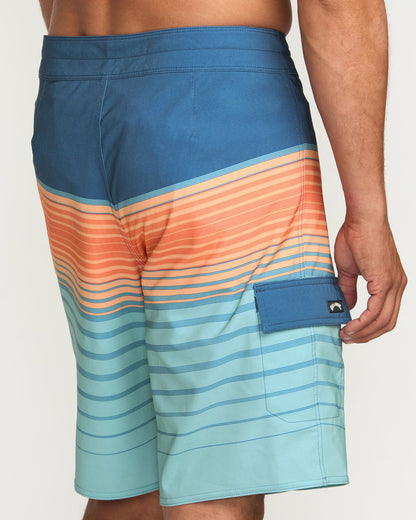 All Day Stripe Pro Performance 20" Boardshorts - Deep Blue | Billabong
