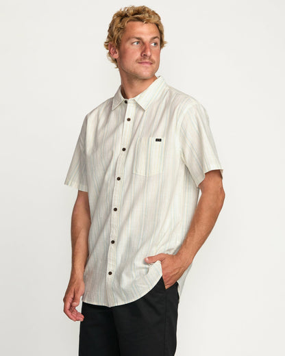 All Day Stripe Short Sleeve Shirt - Off White | Billabong