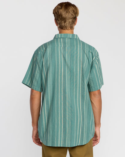 All Day Stripe Short Sleeve Shirt - Sage Green | Billabong