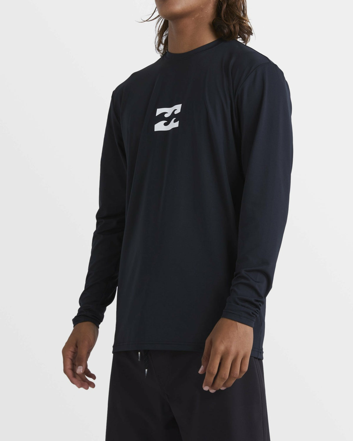 All Day Wave Loose Fit Long Sleeve Surf Tee - Black | Billabong