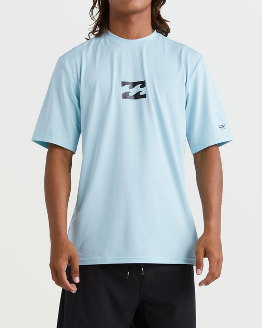 All Day Wave Short Sleeve Rashguard - Coastal Blue | Billabong