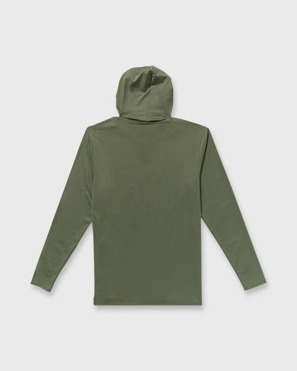 Arch Mesh Long Sleeve Hooded Surf Tee - Dark Military | Billabong