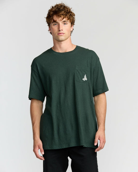 Austin Garage Regular Pocket Short Sleeve T-Shirt - Teal | Billabong