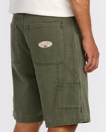 Bad Dog 21" Workwear Shorts - Dark Military | Billabong