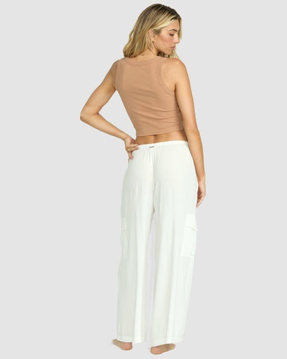 Beach Babe Cargo Elastic Waist Pants - Salt Crystal | Billabong