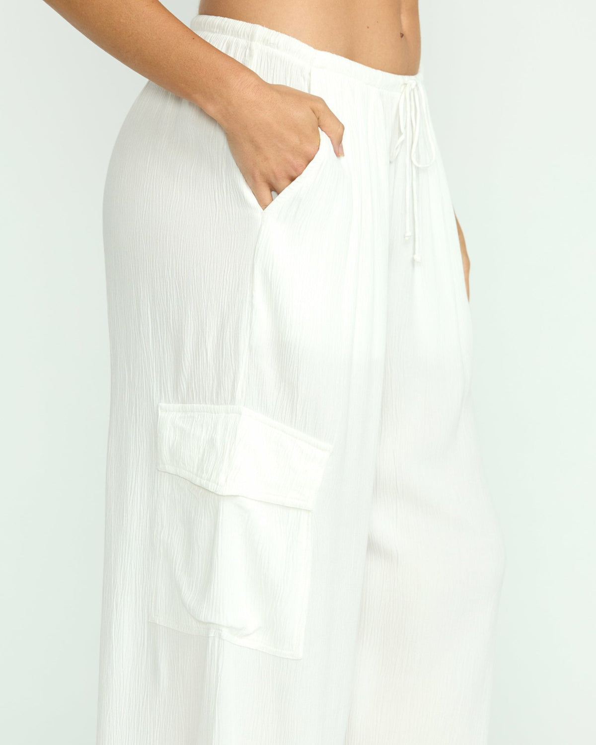 Beach Babe Cargo Elastic Waist Pants - Salt Crystal | Billabong