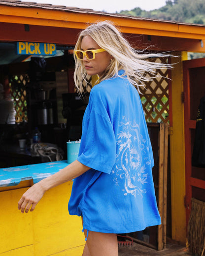 Beach Side Printed Short Sleeve Shirt - True Blue | Billabong
