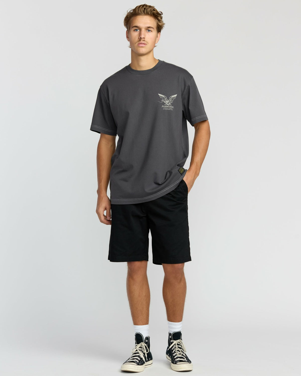 Bird Of Prey Garage OG Short Sleeve T-Shirt - Washed Black | Billabong