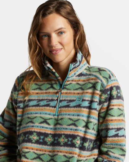 A/Div Boundary Mock 3 Half-Zip Pullover Sweatshirt - Salty Sage | Billabong