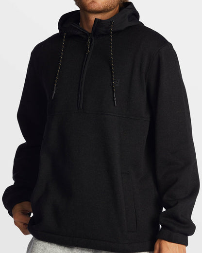 A/Div Boundary Hooded Half-Zip Pullover - Black Heather | Billabong