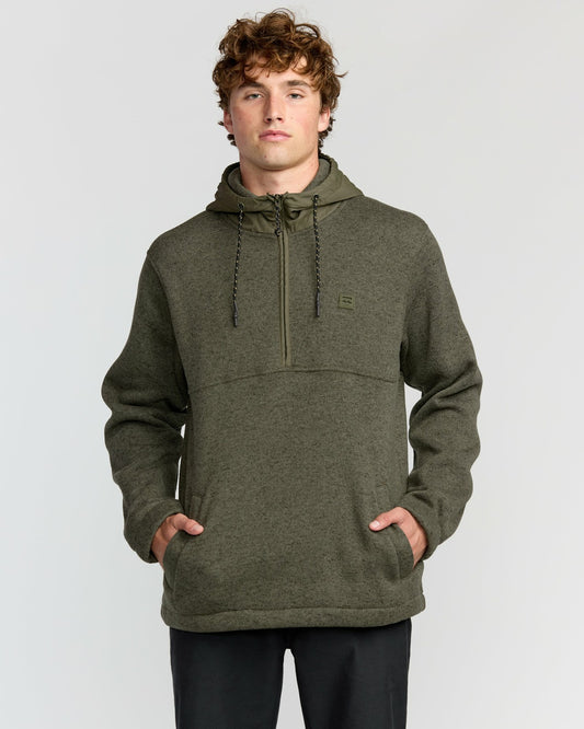 A/Div Boundary Hooded Half-Zip Pullover - Military Heather | Billabong