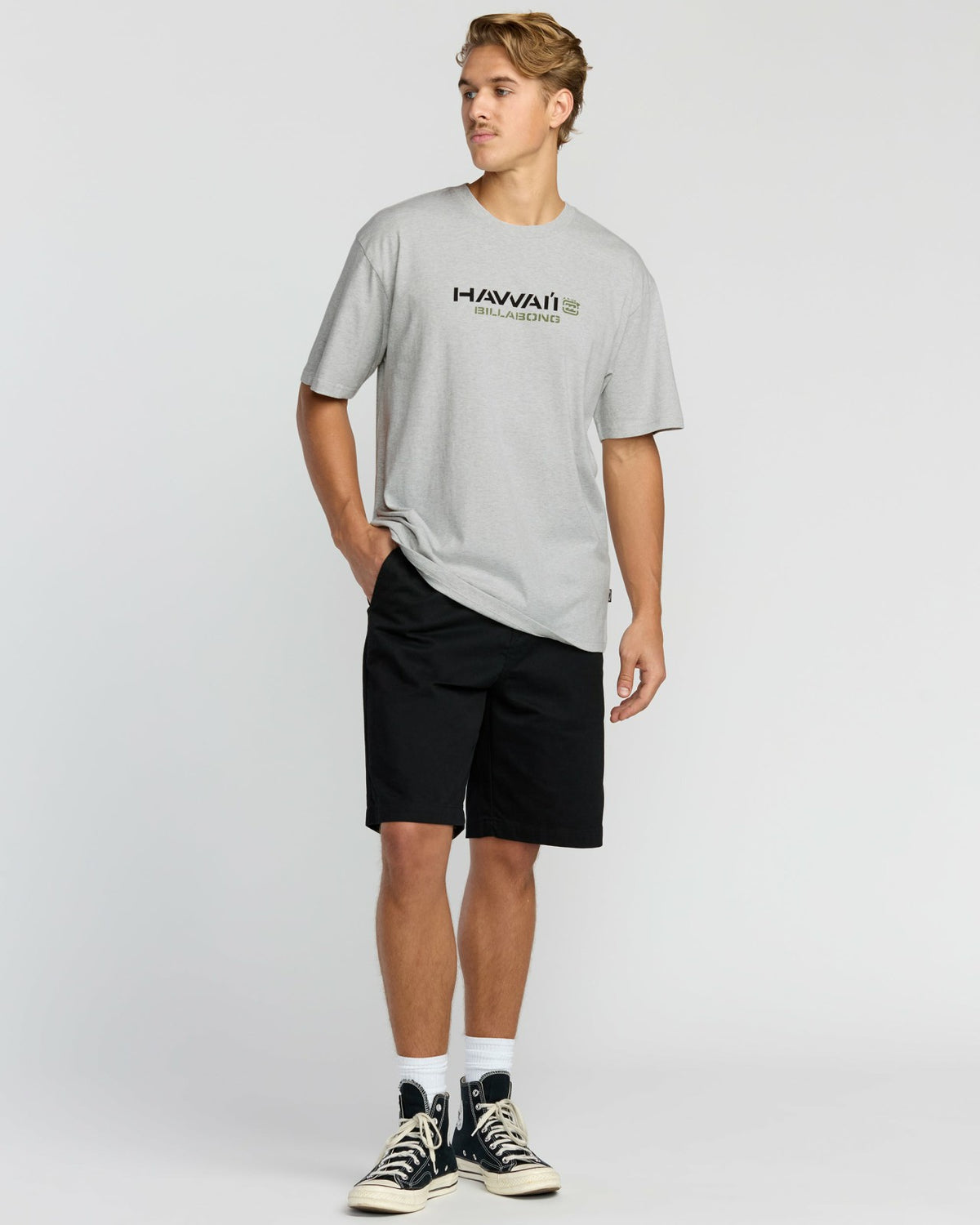 Bracket Hi Regular Short Sleeve T-Shirt - Heather Grey | Billabong