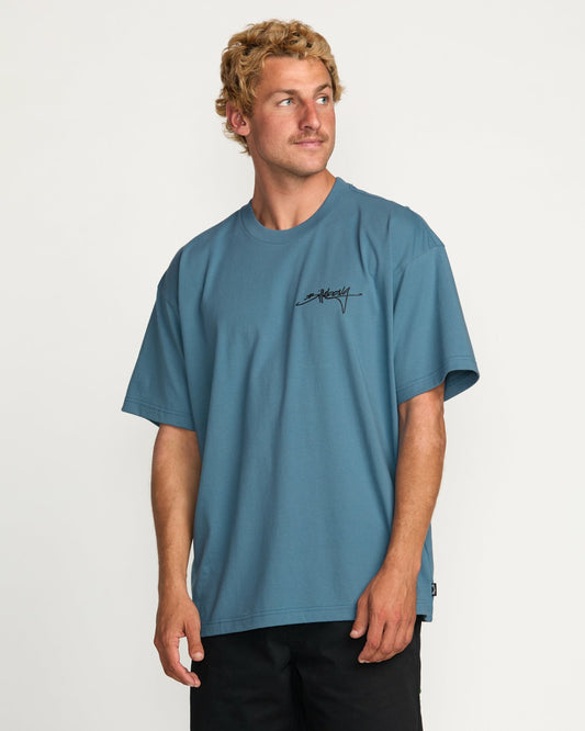 Bracket Script OG Tee - Carolina Blue | Billabong