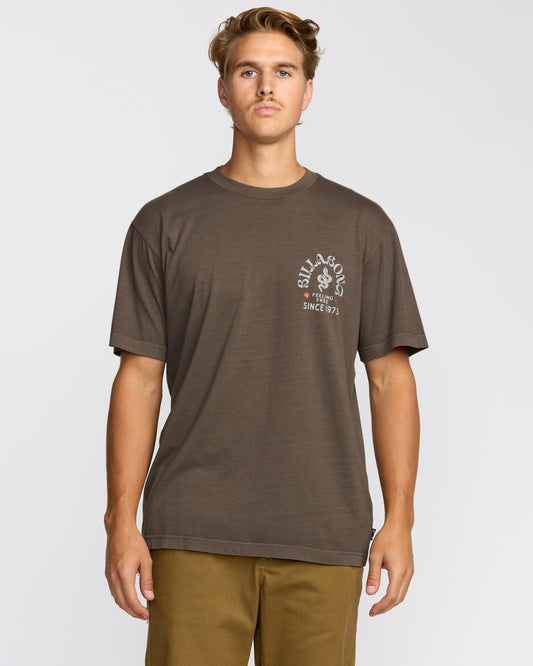 Coiled Premium Wave Wash Short Sleeve T-Shirt - Dark Brown | Billabong