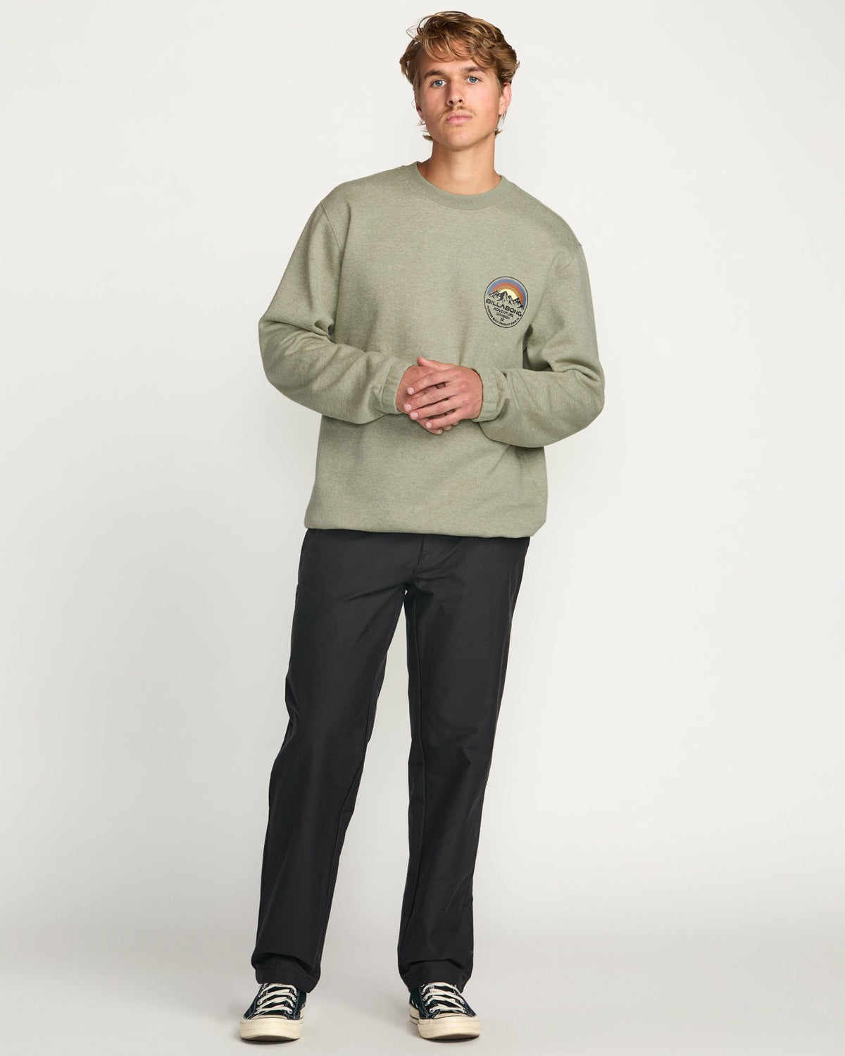 Compass Crew Sweatshirt - Sage Heather | Billabong