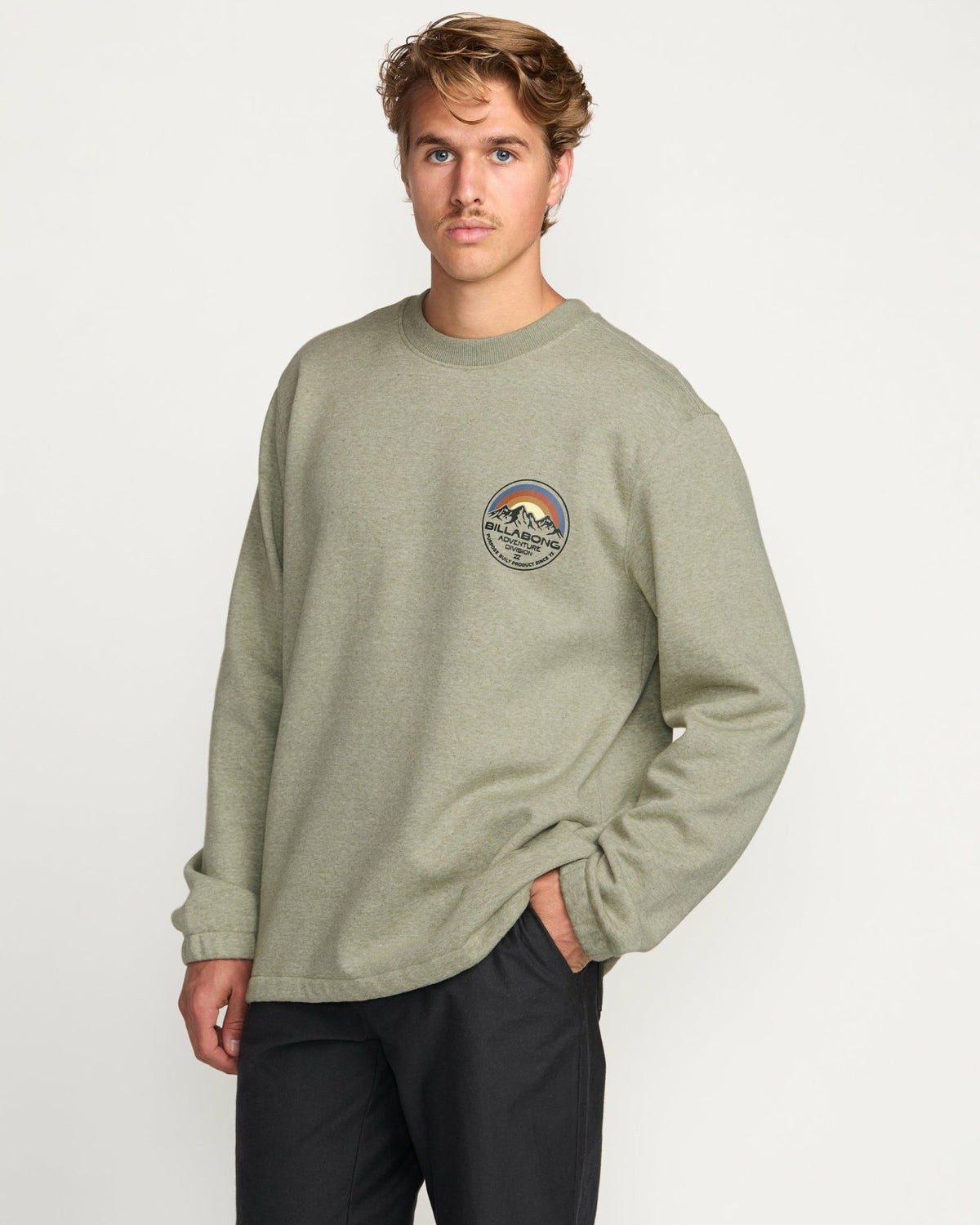 Compass Crew Sweatshirt - Sage Heather | Billabong